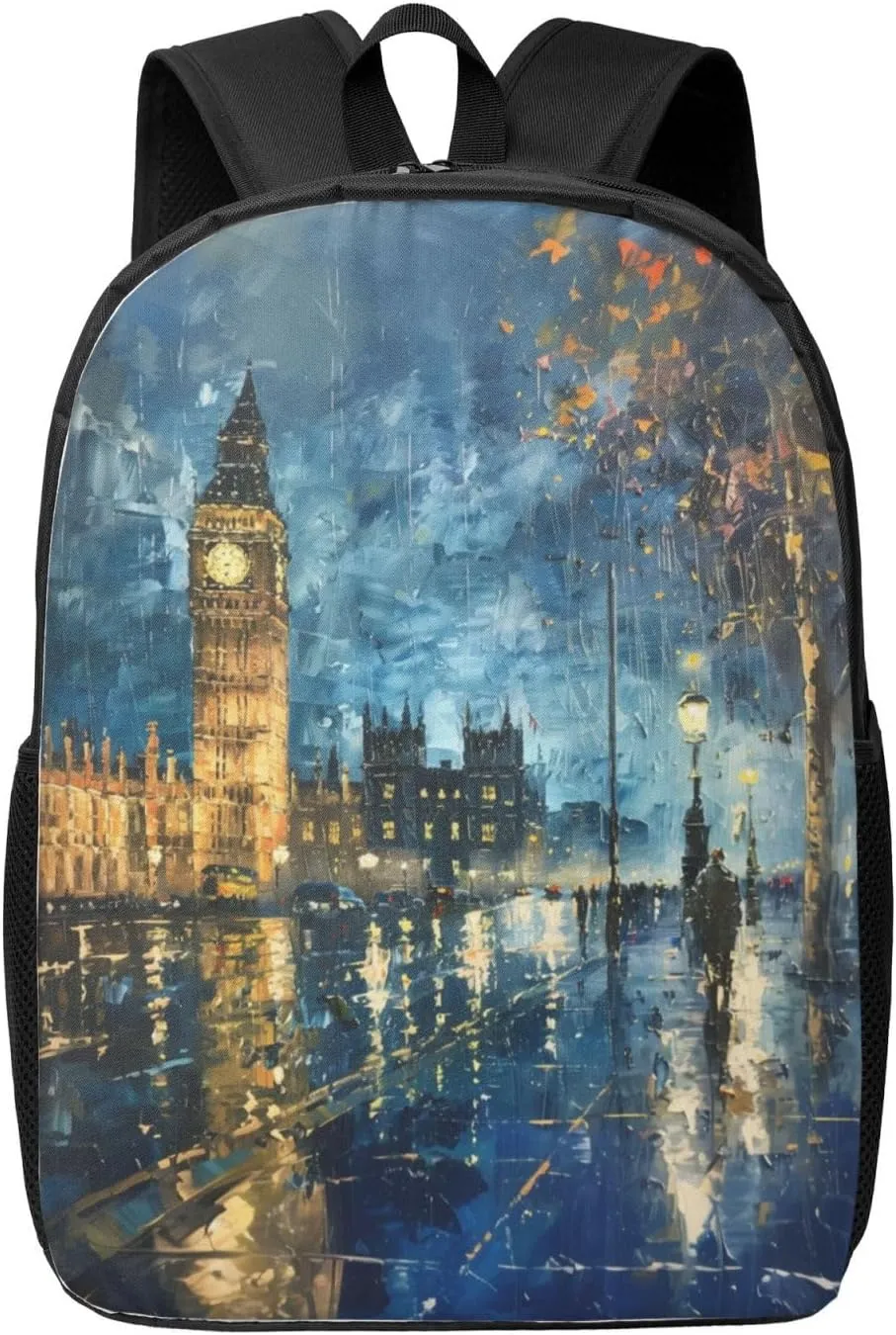uk art print Lightweight Casual Travel Backpack with Laptop Compartments for Women men