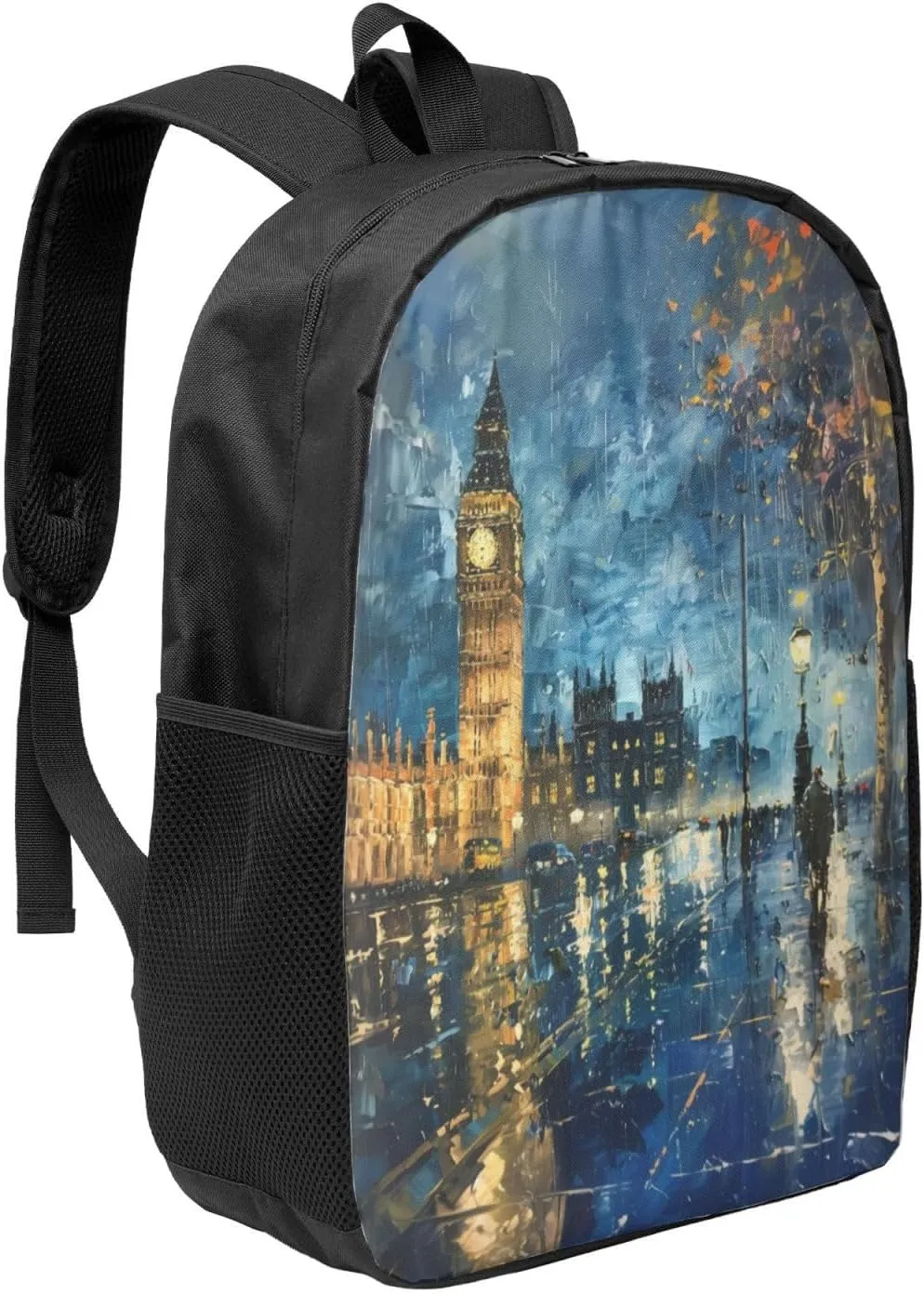 uk art print Lightweight Casual Travel Backpack with Laptop Compartments for Women men