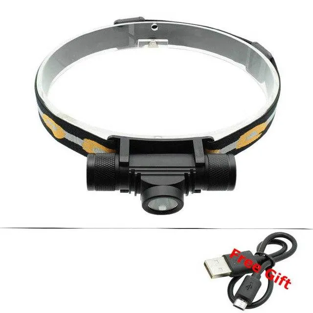 Ultra Bright XM-L2 LED Headlamp USB Cycling Headlight Head Torch Light Lamp Fishing Flashlight by Rechargeable 18650 Battery