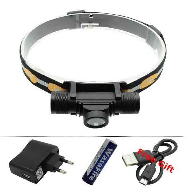 Ultra Bright XM-L2 LED Headlamp USB Cycling Headlight Head Torch Light Lamp Fishing Flashlight by Rechargeable 18650 Battery