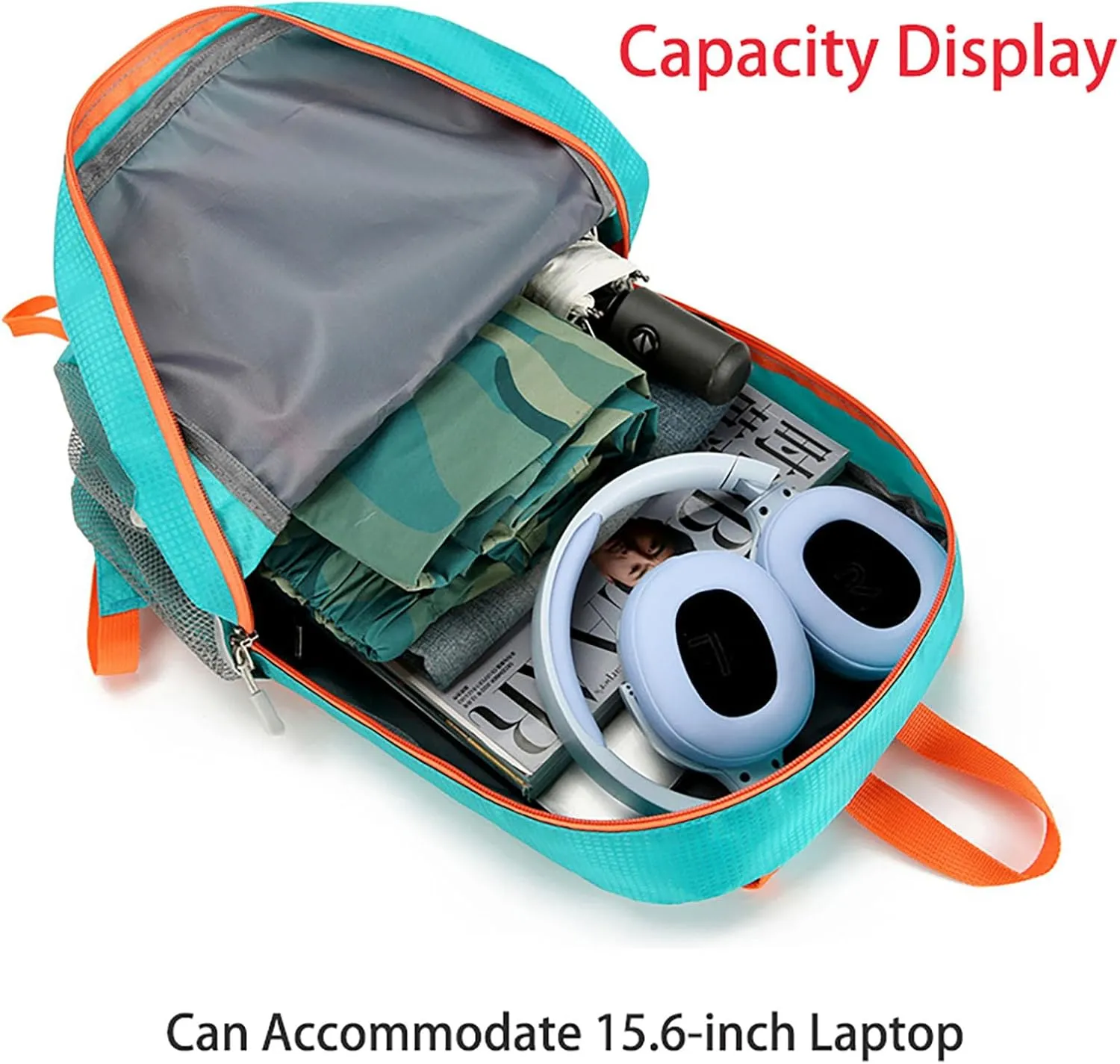 Ultralight Lightweight Large Capacity Packable Foldable Outdoor Travel Camping Hiking Backpack Rucksack (Green)