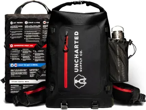 Uncharted Supply Co. The Seventy2 Pro 2-Person Survival System (Black) - 72 Hour Emergency Preparedness Kit - Ideal for Your Car, Home, Survival Readiness, and Camping