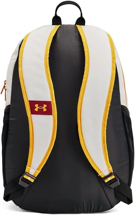 Under Armour Unisex-Adult Hustle Sport Backpack, (114) White Clay/Black/Golden Yellow, One Size Fits All