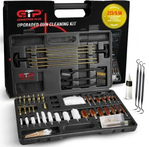 Universal Gun Cleaning Kit – Pro-Grade Rifle, Handgun & Shotgun Cleaner with Brass Jags, Rods, Brushes & Patches with .223/5.56 Cleaning Tools, Complete Firearm Maintenance for All Guns