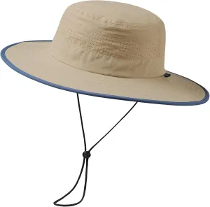 UPF 50  Foldable Brim Water-Resistant Sun Bucket Hat with Laser Perforated Mesh Adjustable for Men Women Outdoor