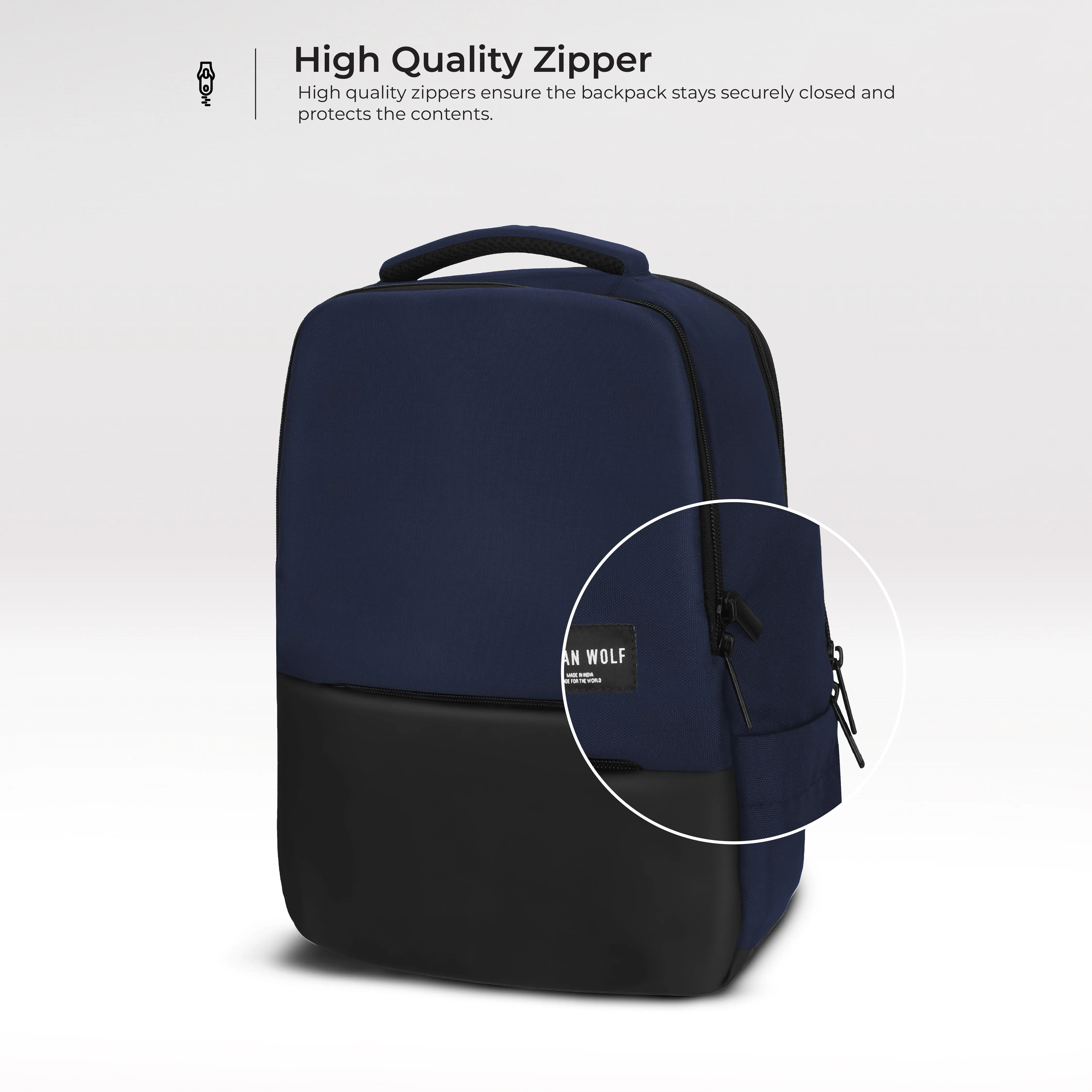 URBAN WOLF Business Casual 30L Dual Compartment Water Resistant Laptop Backpack (BLUE)