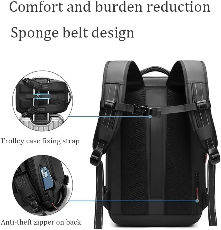 Vacpak Backpack,Vacpack Backpack With Vacuum Compression Water Resistant Anti Theft Travel Backpack (black)