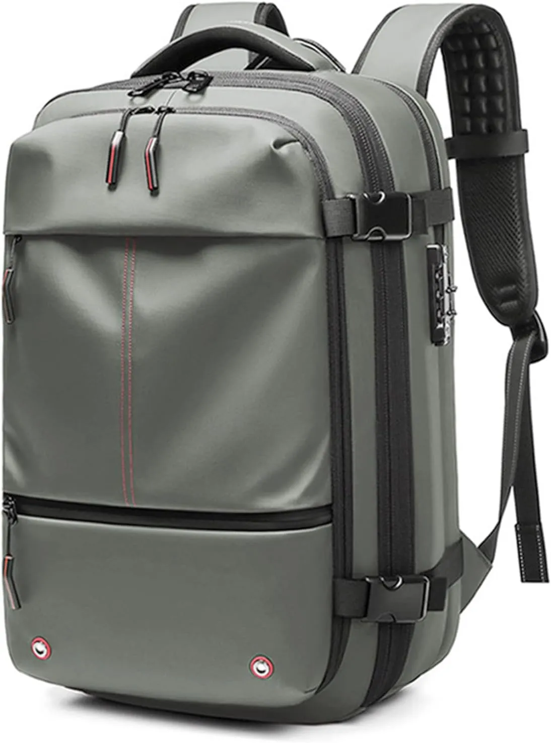 Vacuum Backpack Travel, Vacuum Compression Backpack With Pump, Large Capacity Expandable Air Vacuum Backpack With Anti Theft Lock, Compartmentalized Storage, Water Resistant