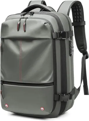 Vacuum Backpack Travel, Vacuum Compression Backpack With Pump, Large Capacity Expandable Air Vacuum Backpack With Anti Theft Lock, Compartmentalized Storage, Water Resistant