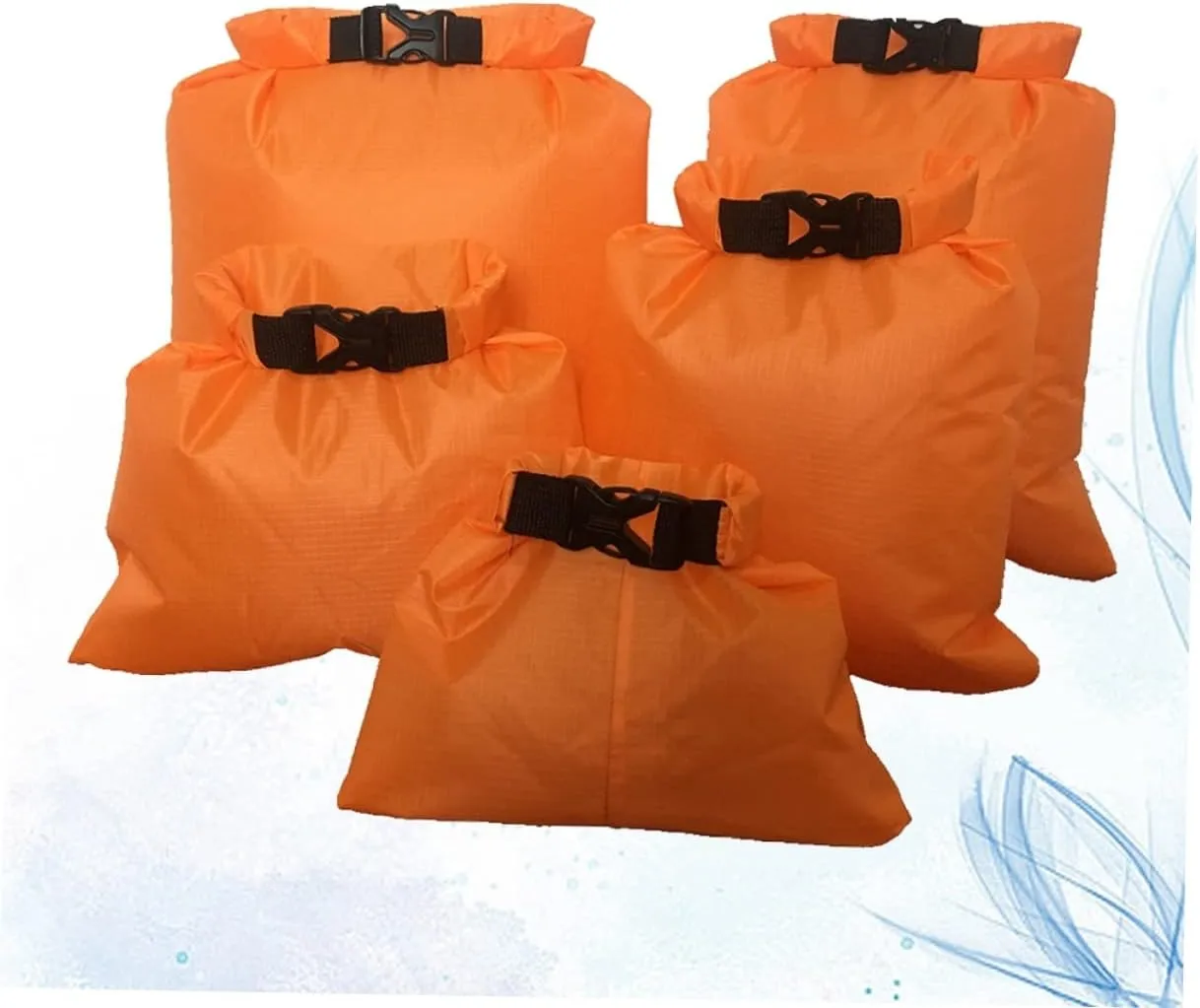 VANZACK Bag Set 5 Pcs Waterproof Dry Storage Pouches 1.5l-6l Ideal for Camping Boating Kayaking