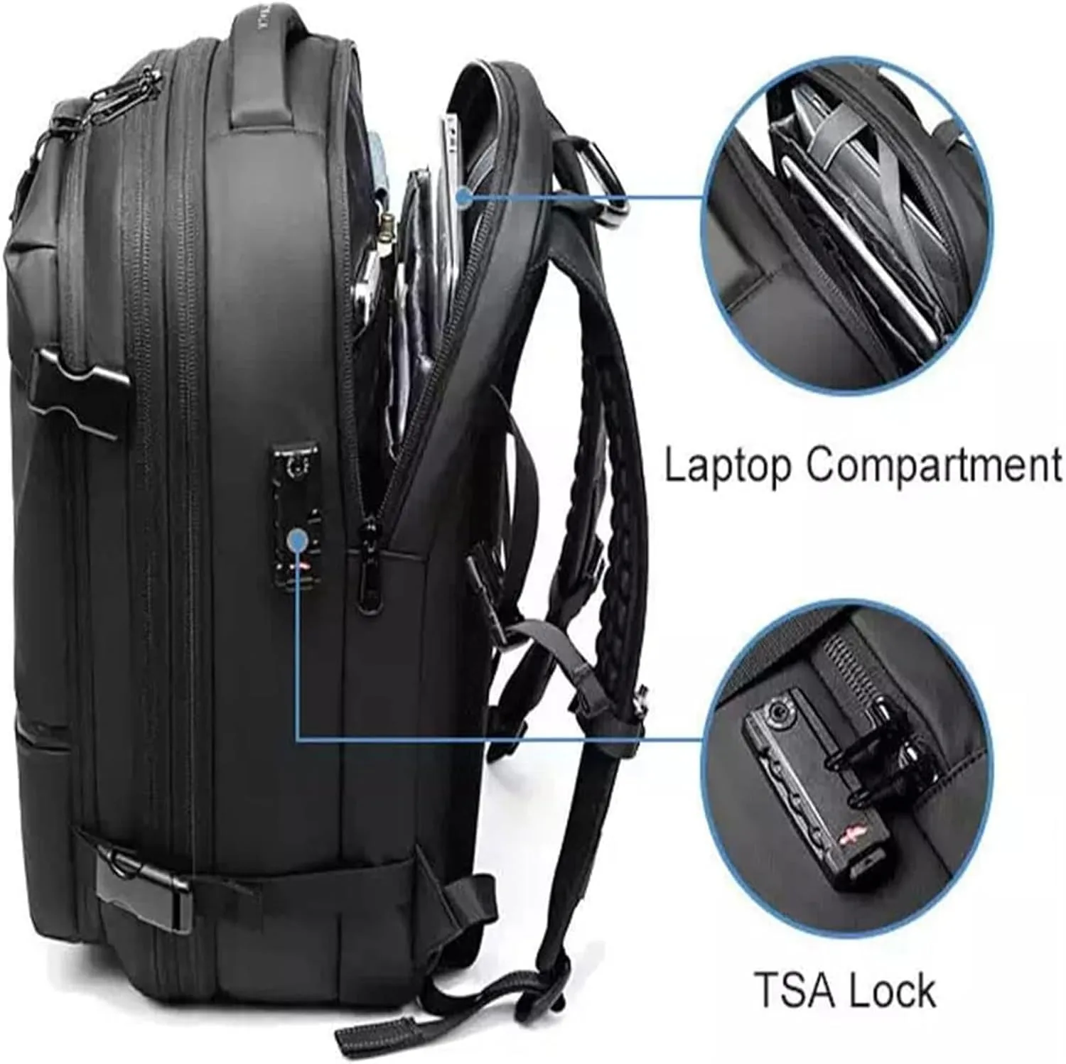 Veloutte Travel Backpack, Veloussette Space Bag, Velouette Space Bag, Vacpack Backpack with Vacuum, Travel Smart with Vacuum Compression & Waterproof Design (D)