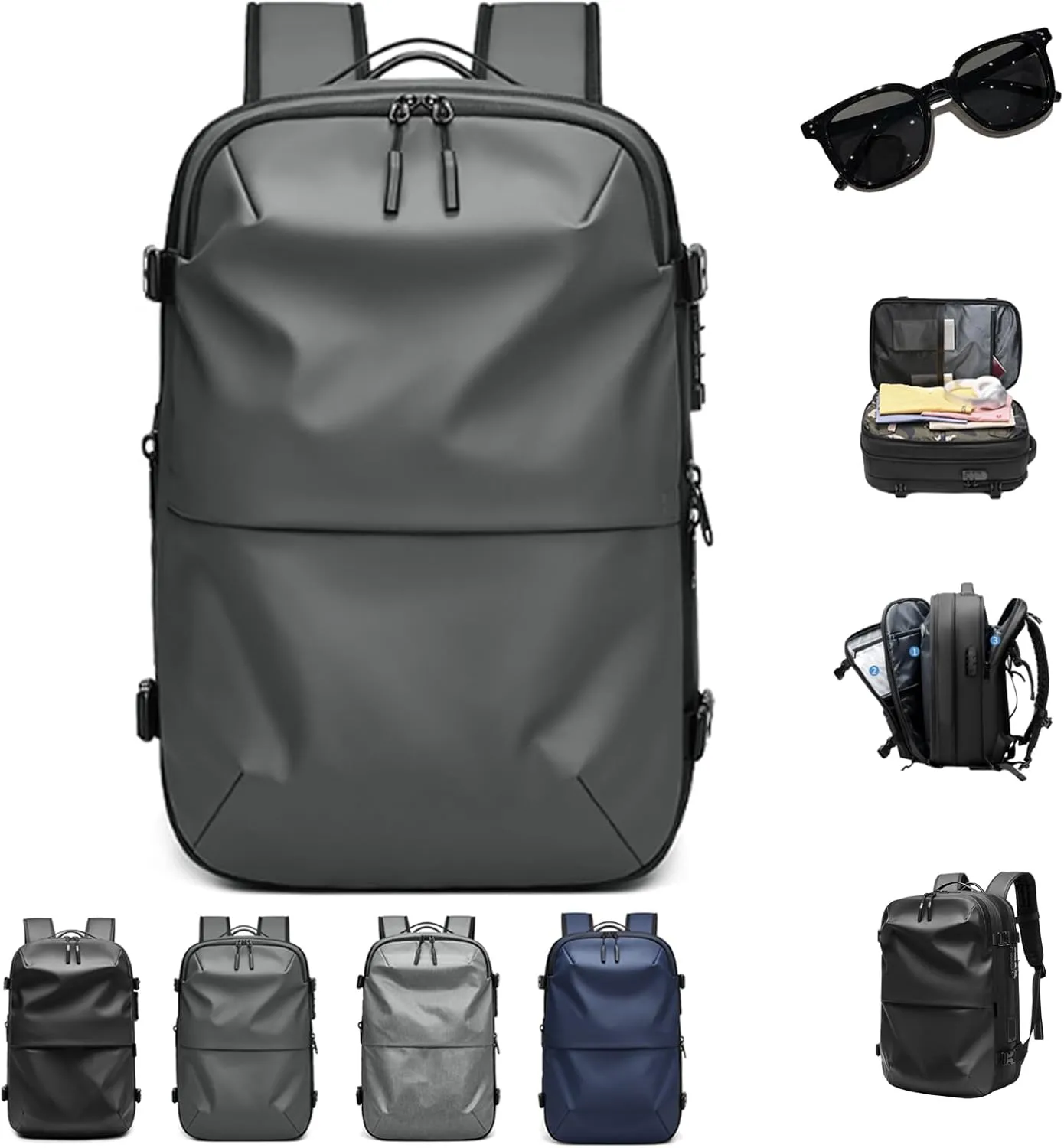 Veloutte Travel Backpack, Veloussette Space Bag, Velouette Space Bag, Vacpack Backpack with Vacuum, Travel Smart with Vacuum Compression & Waterproof Design (D)