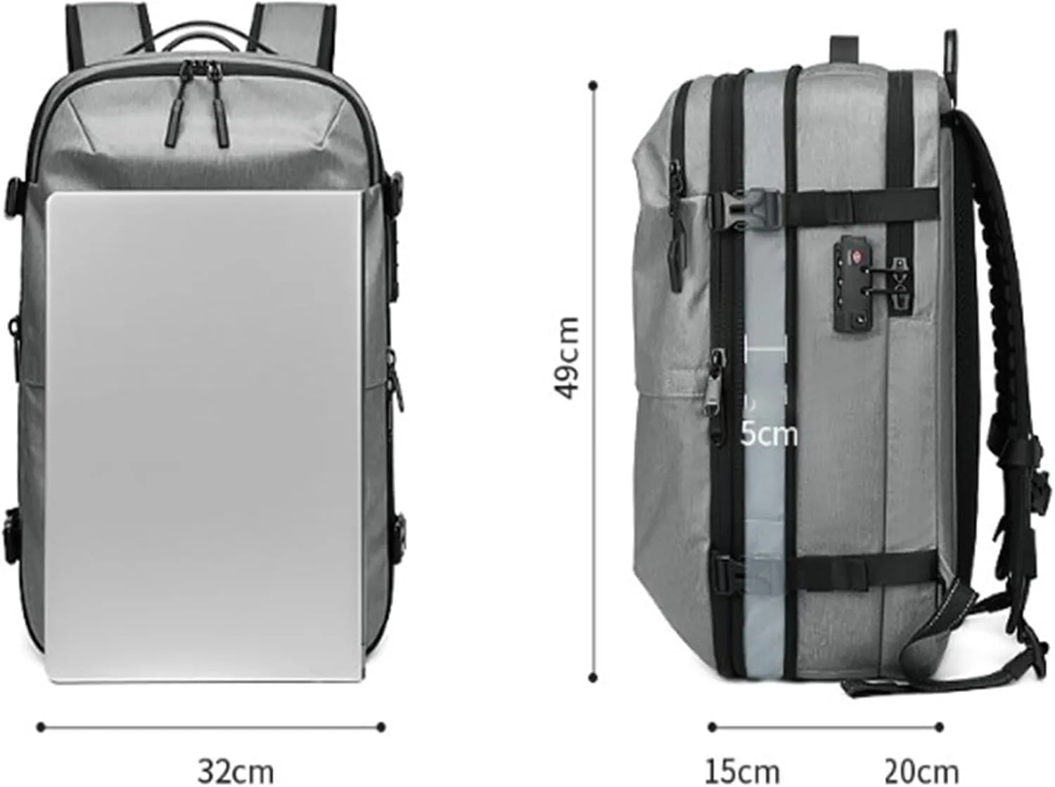 Veloutte Travel Backpack, Veloussette Space Bag, Velouette Space Bag, Vacpack Backpack with Vacuum, Travel Smart with Vacuum Compression & Waterproof Design (D)