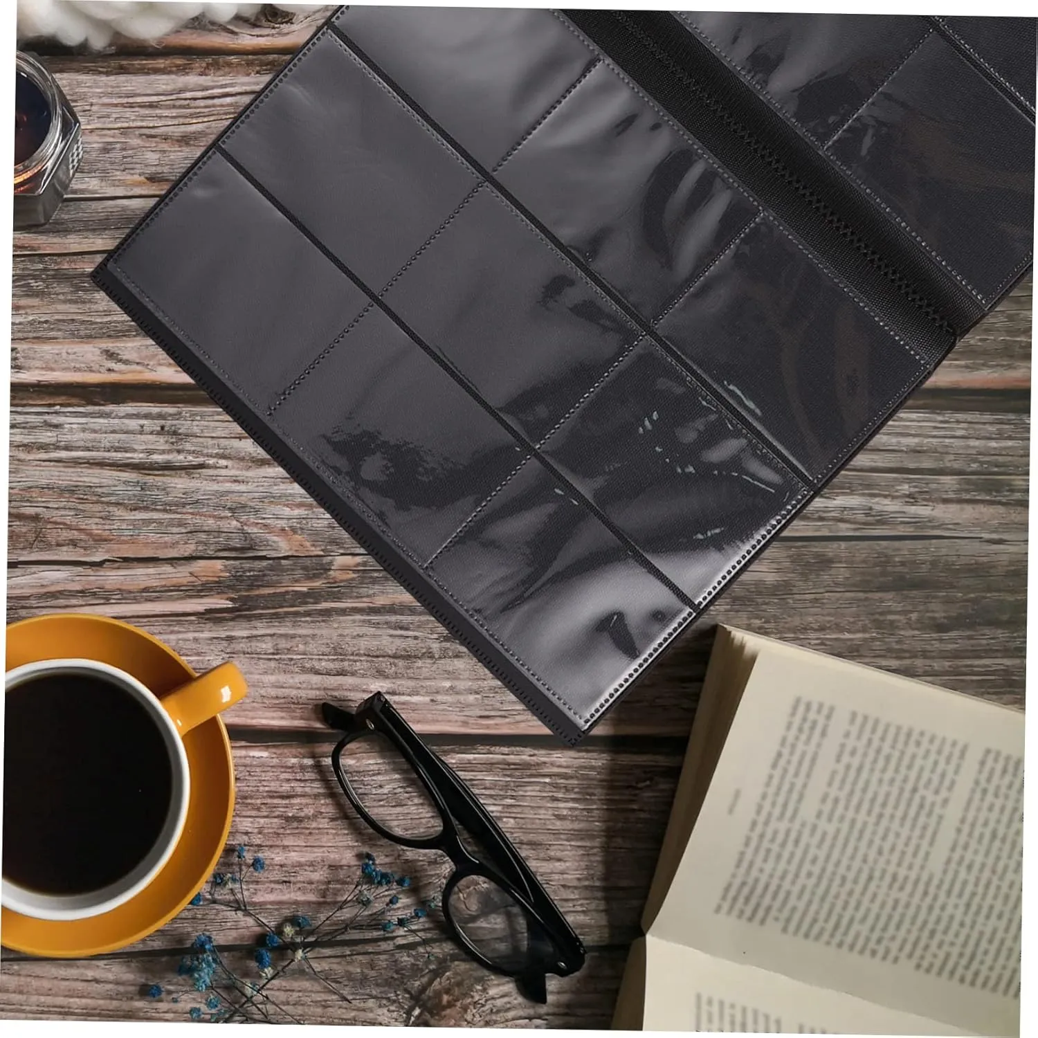 VICASKY Gaming Card Holder Album Compact Collector Storage Book for Trading Cards Design for Travel Organization Black