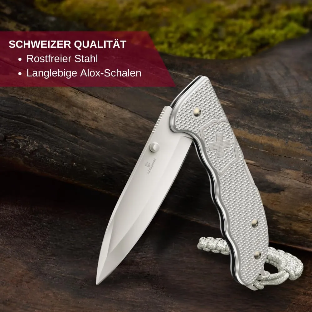 Victorinox Evoke Swiss Army Knife, Featuring a Foldable Blade with Thumb Stud and Lockback Mechanism