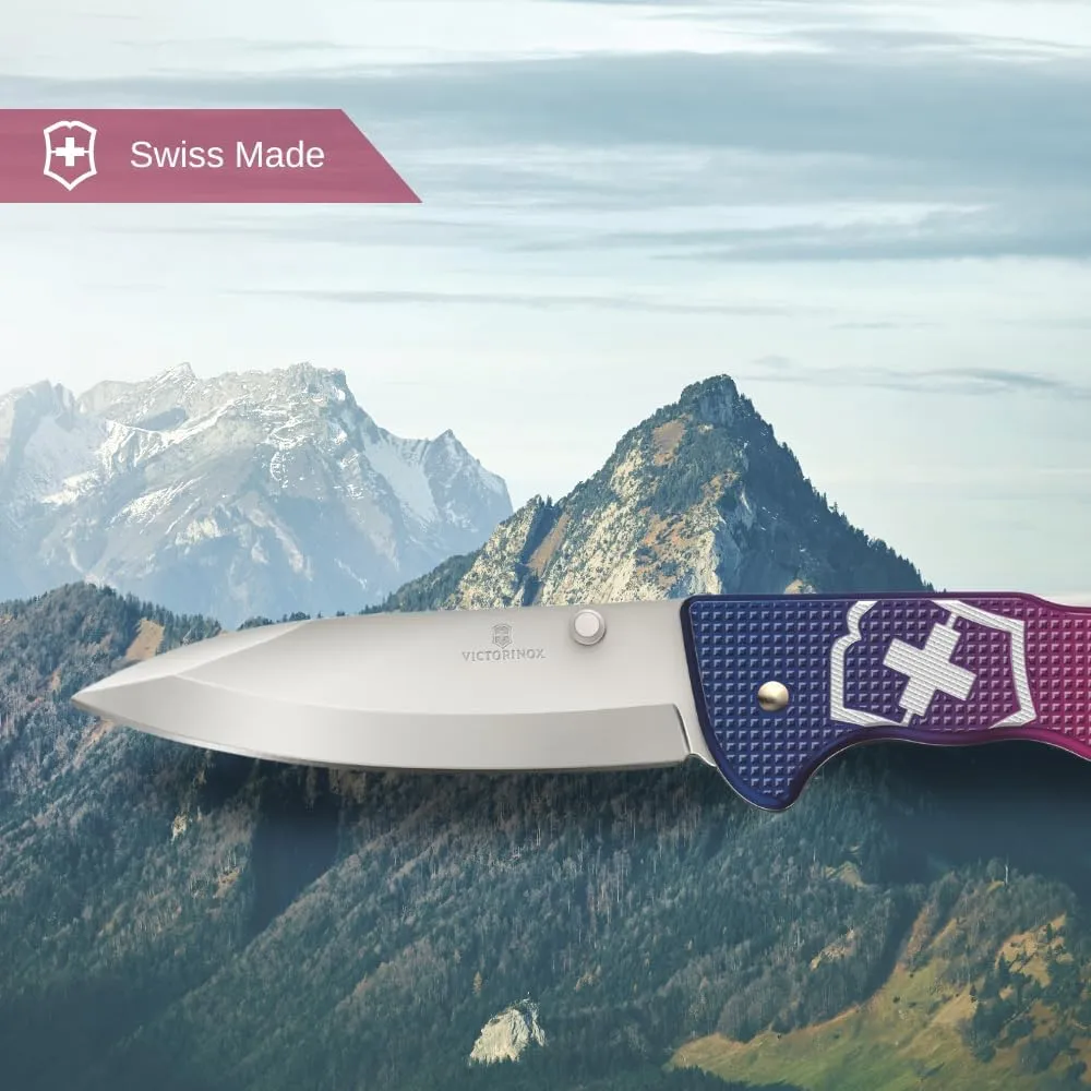 Victorinox Evoke Swiss Army Knife, Featuring a Foldable Blade with Thumb Stud and Lockback Mechanism