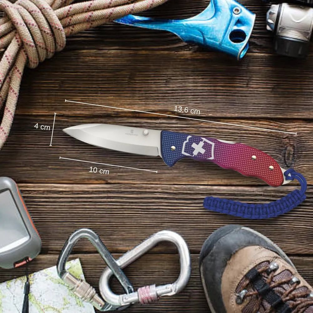 Victorinox Evoke Swiss Army Knife, Featuring a Foldable Blade with Thumb Stud and Lockback Mechanism
