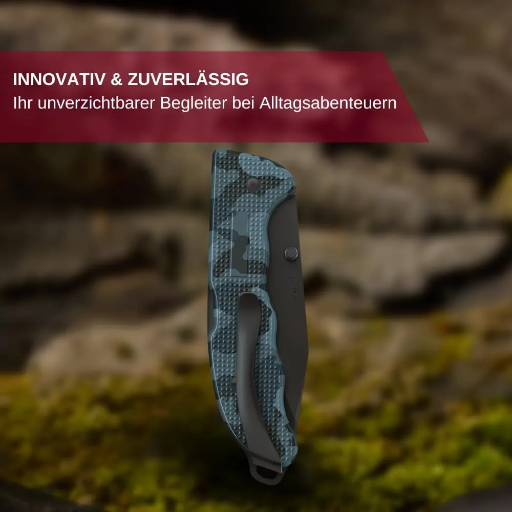 Victorinox Evoke Swiss Army Knife, Featuring a Foldable Blade with Thumb Stud and Lockback Mechanism