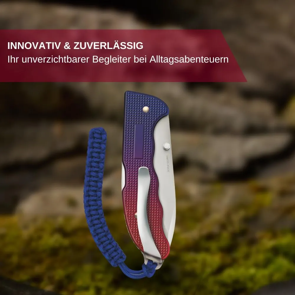 Victorinox Evoke Swiss Army Knife, Featuring a Foldable Blade with Thumb Stud and Lockback Mechanism
