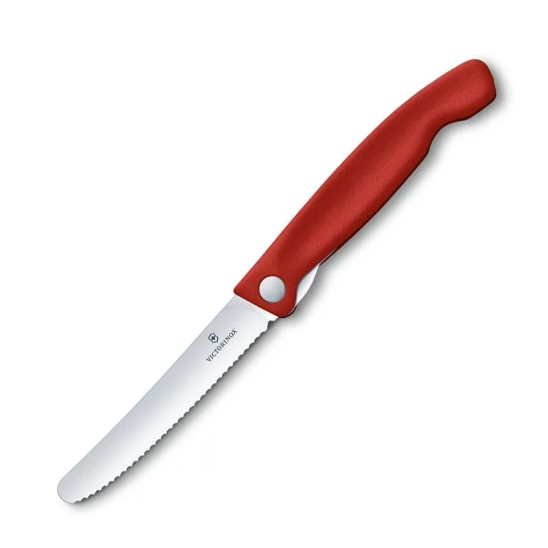 Victorinox Swiss Classic Foldable Serrated Paring Knife Red 11cm Blister V6.7831.FB