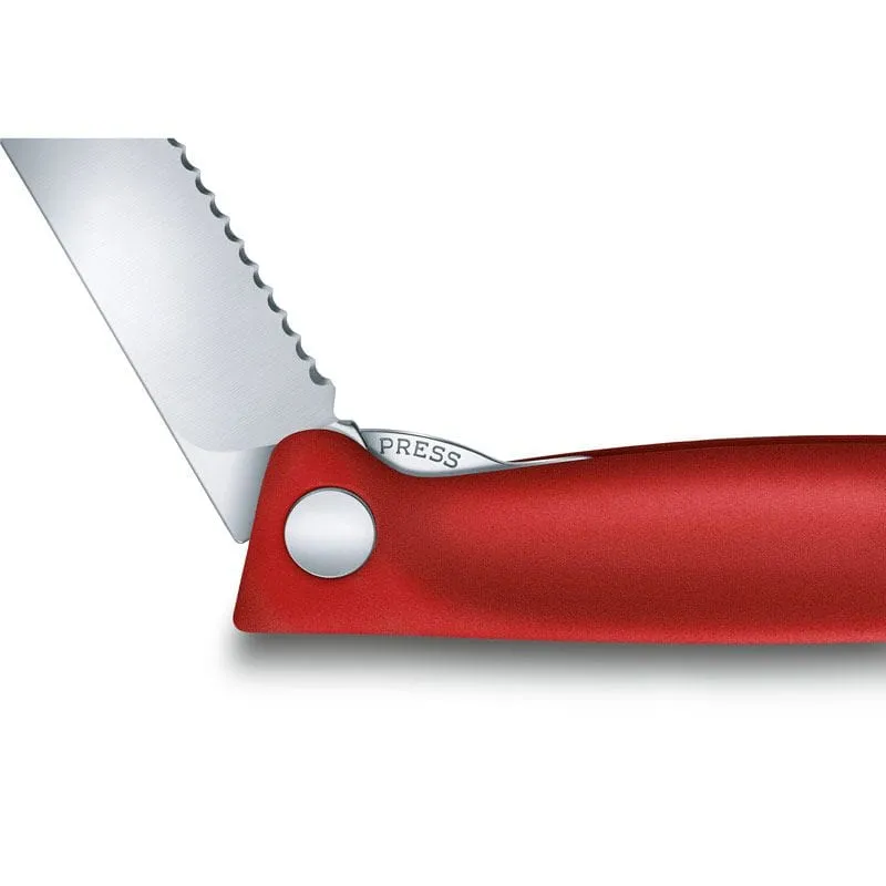 Victorinox Swiss Classic Foldable Serrated Paring Knife Red 11cm Blister V6.7831.FB