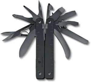 Victorinox Swiss Tool MXBS Swiss Army Knife, 26 Function Swiss Made Multitool with Large Blade, Pliers and Wire Cutter - Black with Nylon Pouch