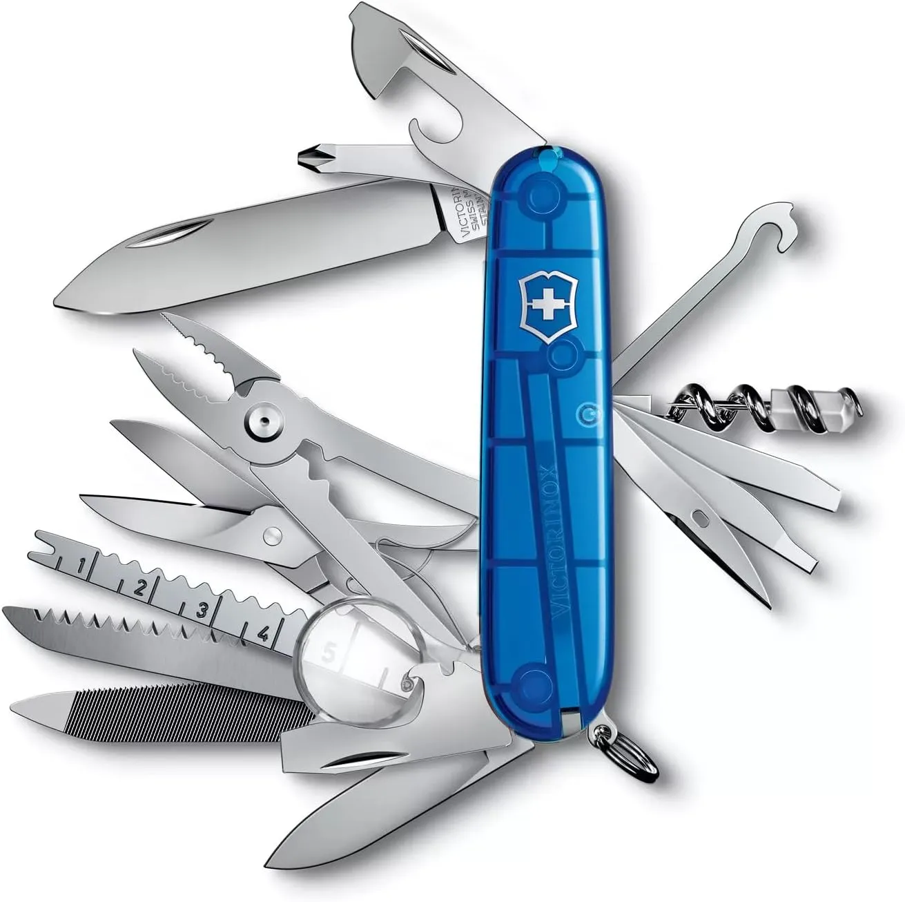 Victorinox SwissChamp Swiss Army Knife, 33 Function Swiss Made Pocket Knife with Large Blade, Screwdriver, Chisel and Combination Pliers