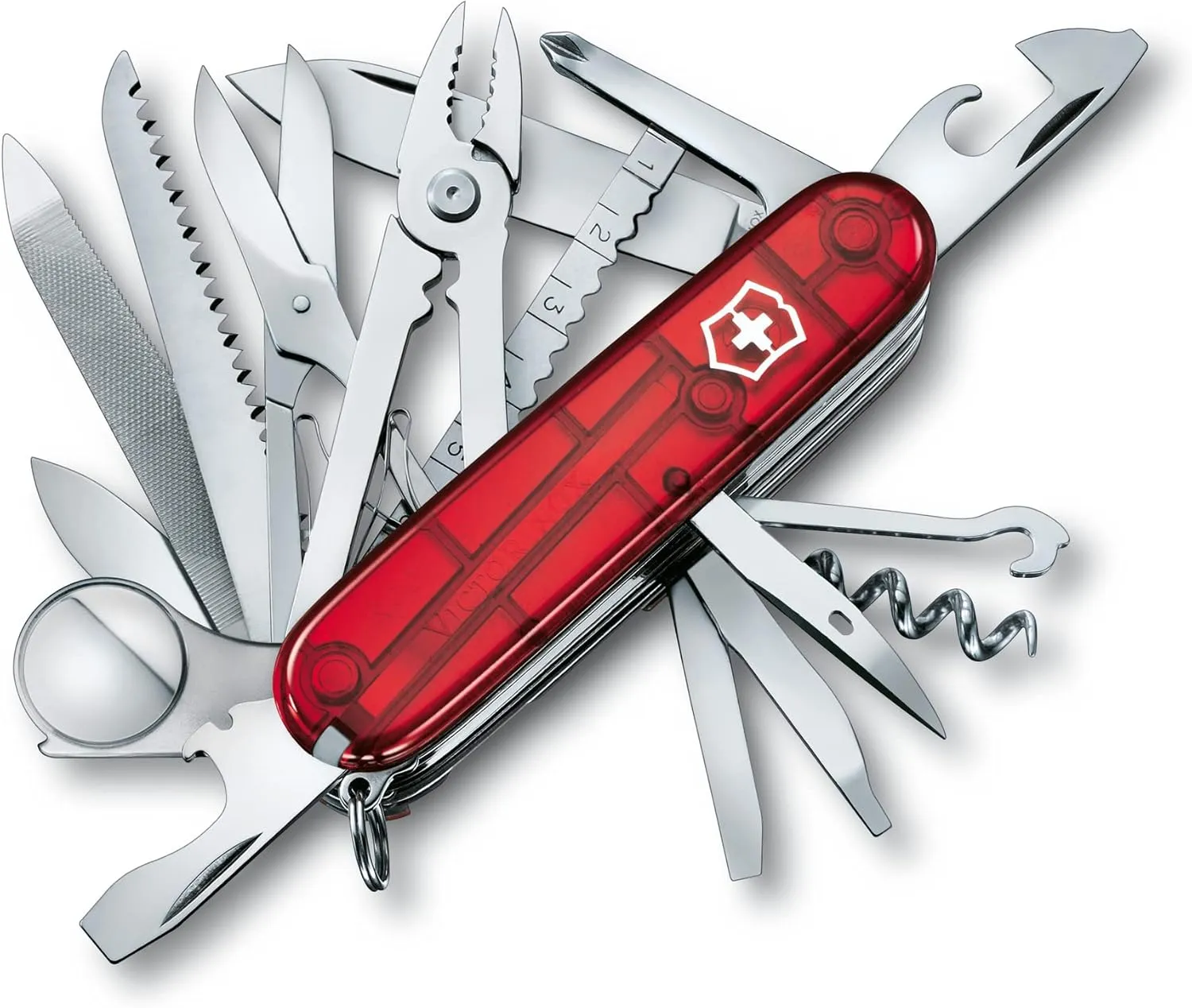 Victorinox SwissChamp Swiss Army Knife, 33 Function Swiss Made Pocket Knife with Large Blade, Screwdriver, Chisel and Combination Pliers