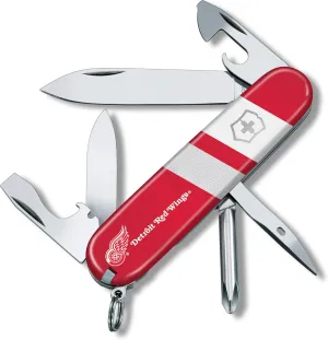 Victorinox Tinker Swiss Army Knife – Compact 12 Function Swiss Made Pocket Knife with Large Blade, Small Blade and Bottle Opener – Detroit Red Wings