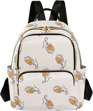 VIGTRO Women Fashion Backpack Quilted Mini Purse Funny Drip Pattern, Lightweight Travel Casual Shoulder Backpack with Adjustable Straps Size S