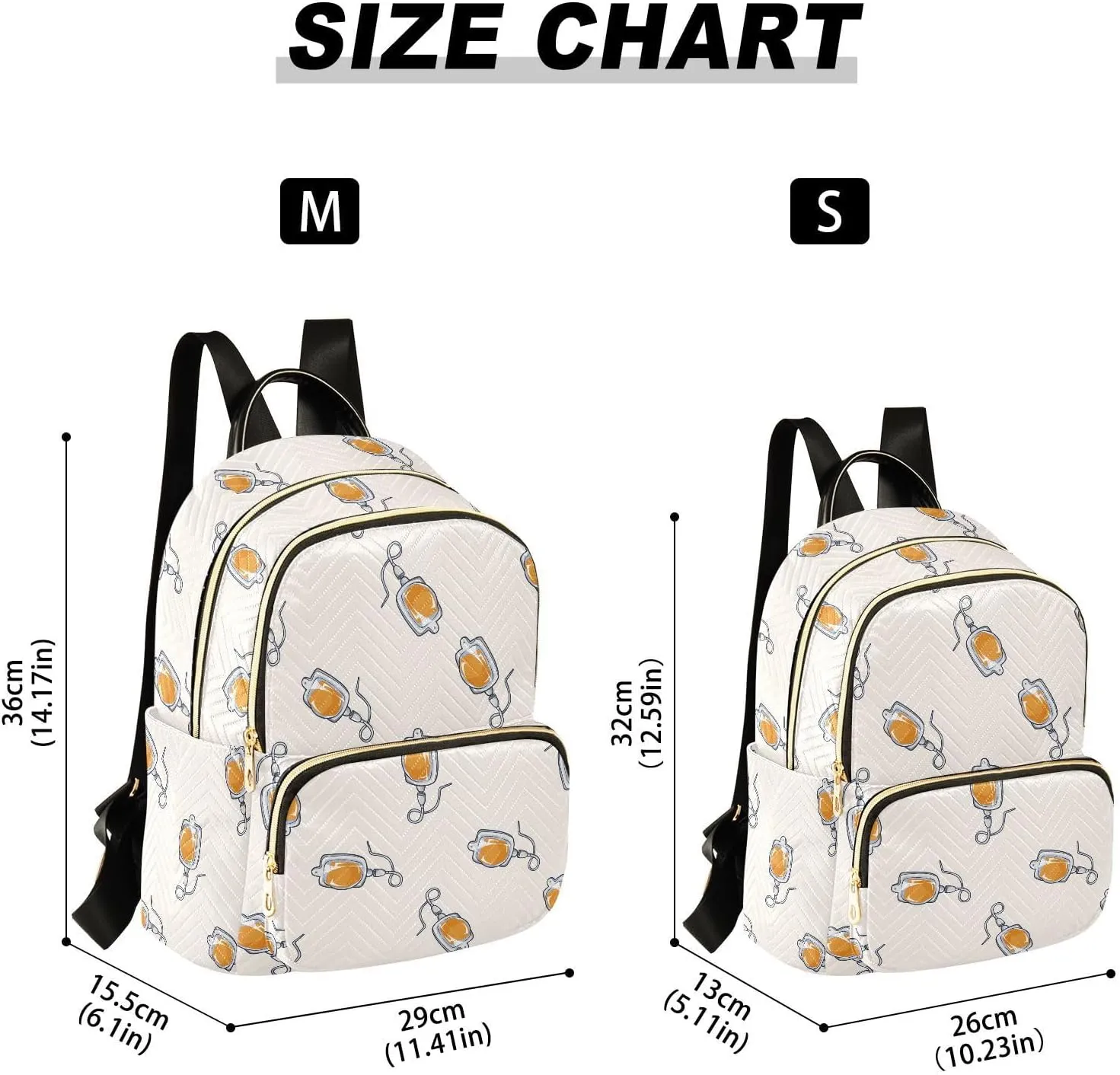 VIGTRO Women Fashion Backpack Quilted Mini Purse Funny Drip Pattern, Lightweight Travel Casual Shoulder Backpack with Adjustable Straps Size S