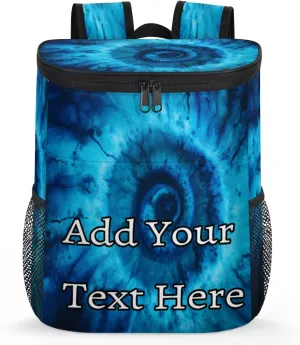 Vintage Colorful Swirl Tie Dye Custom Cooler Backpack Personalized Insulated Backpack Cooler Waterproof Leak Proof Large Capacity Cooler Bag