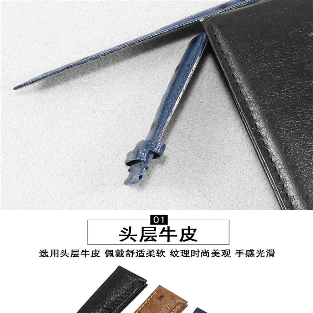 Vintage Leather Watchband 18mm 20mm 22mm StrapsPattern Quick Release Watch Strap Bracelets Watch Accessories