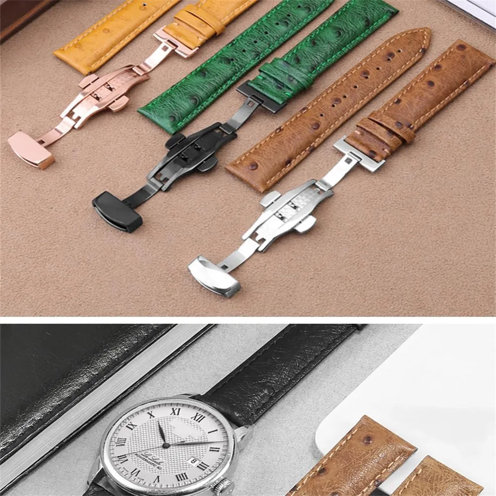Vintage Leather Watchband 18mm 20mm 22mm StrapsPattern Quick Release Watch Strap Bracelets Watch Accessories