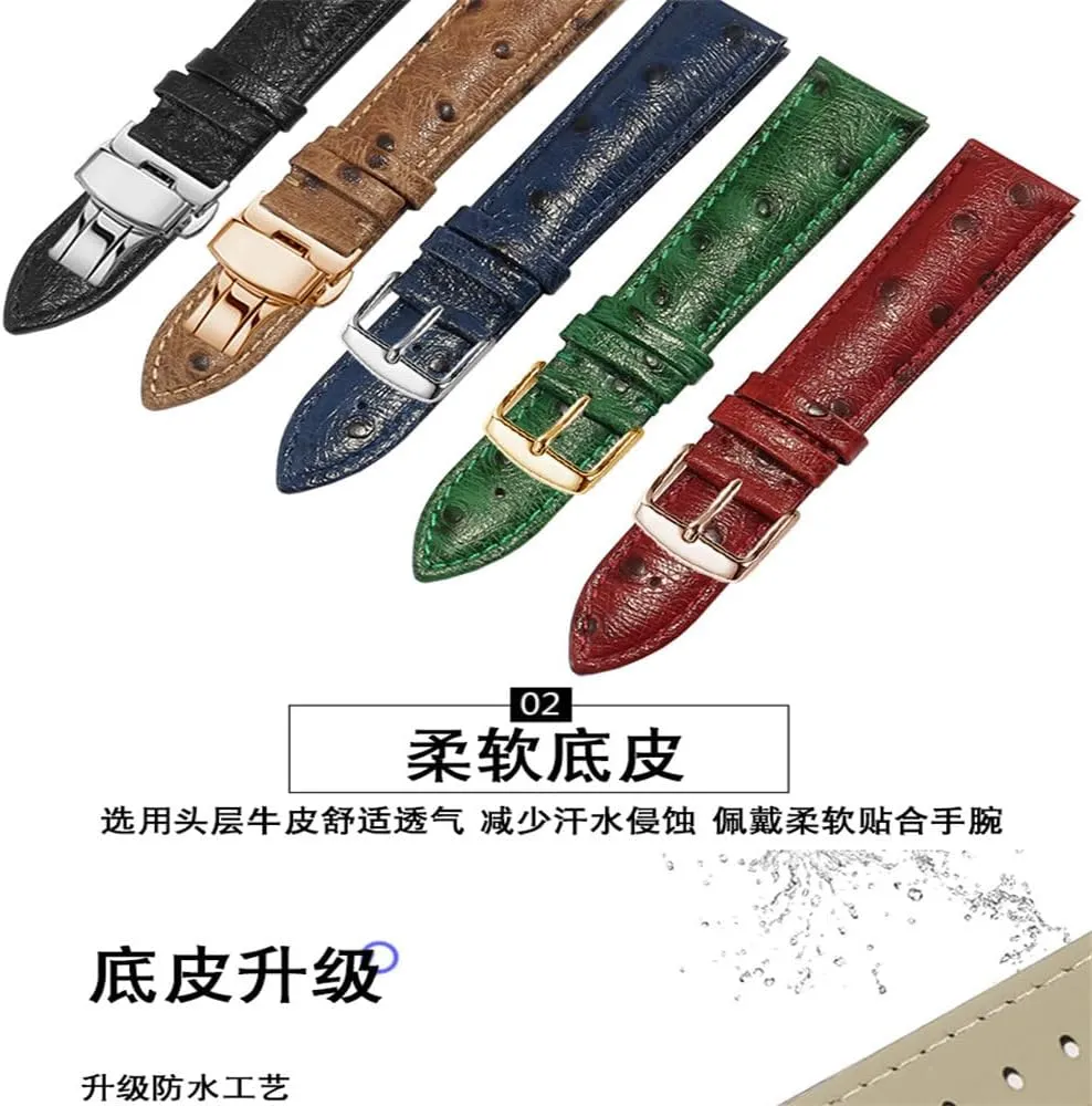 Vintage Leather Watchband 18mm 20mm 22mm StrapsPattern Quick Release Watch Strap Bracelets Watch Accessories