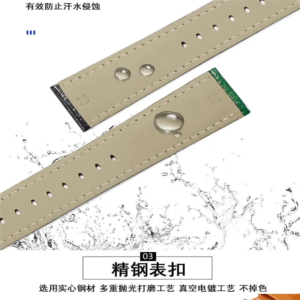 Vintage Leather Watchband 18mm 20mm 22mm StrapsPattern Quick Release Watch Strap Bracelets Watch Accessories