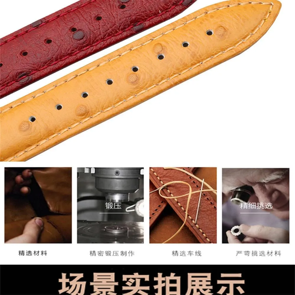 Vintage Leather Watchband 18mm 20mm 22mm StrapsPattern Quick Release Watch Strap Bracelets Watch Accessories