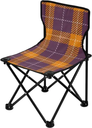 Violet Plaid Portable Camp Chairs for Adults Ultralight Beach Chair Backpack with Carrying Bag Hiking Chairs Backpacking Ultralight for Sports Ice Fishing