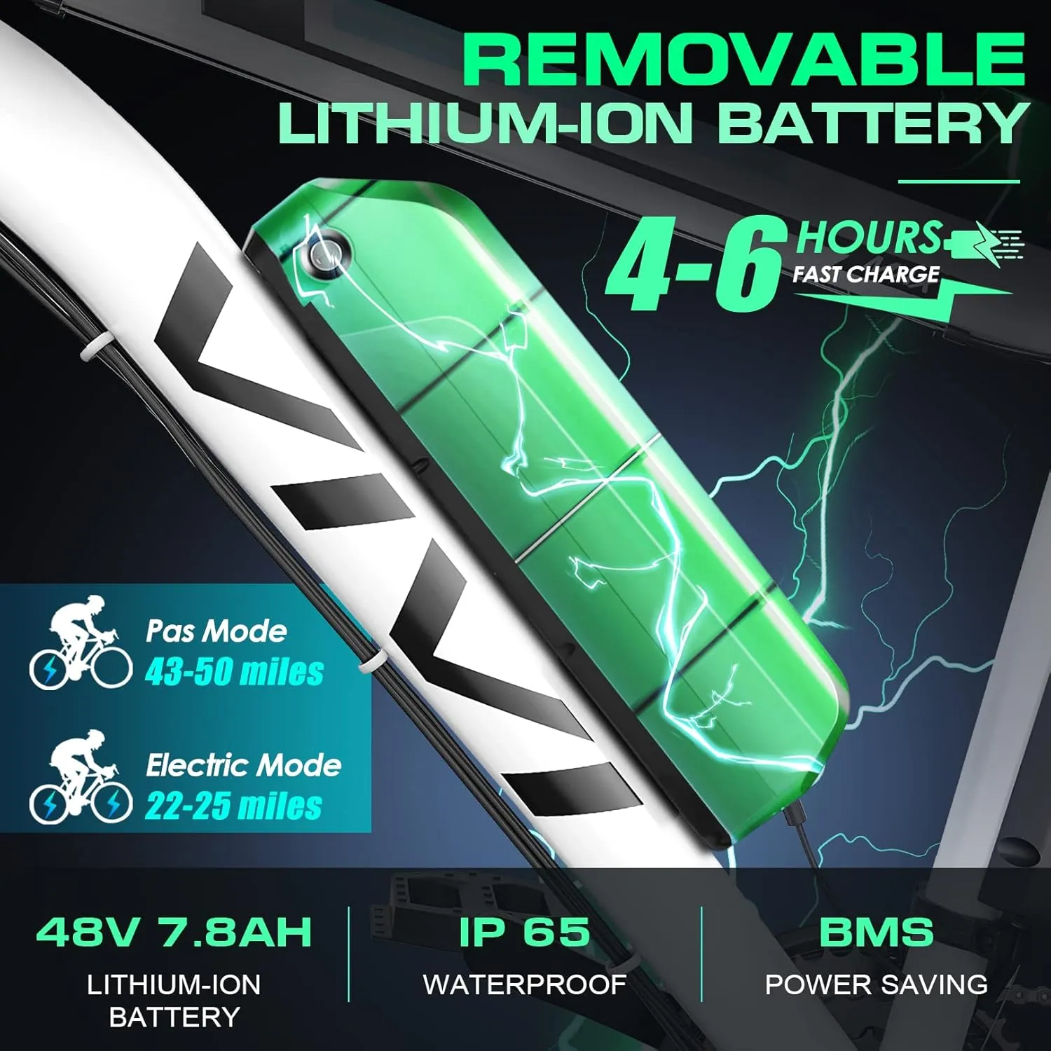 Vivi Electric Bike for Adults, Peak 780W Ebike 26" Electric Mountain Bike, 22MPH Adult Electric Bicycles Commuter Ebike with 48V Battery, Up to 50 Miles, Cruise Control, 21 Speed, UL 2849 Certified