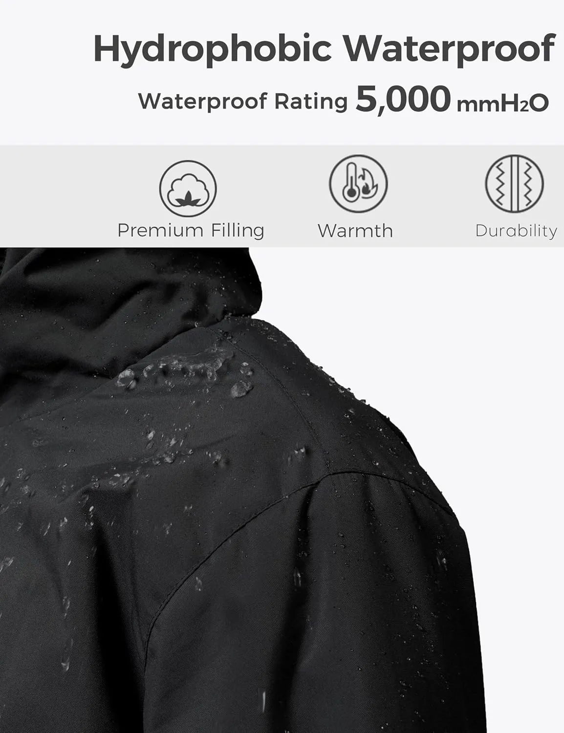 Wantdo Girl's Warm Snow Coat Waterproof Ski Jacket Windproof Winter Parka Insulated Fleece Rain Jackets