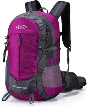 Water-Resistant 35L Hiking Backpack with Rain Cover - G4Free