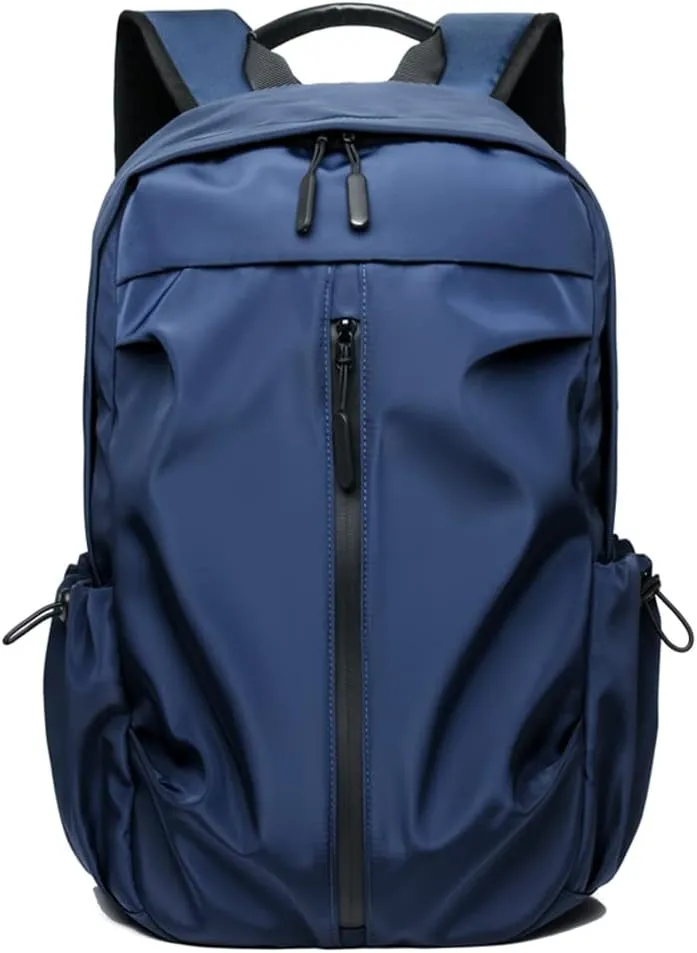 Water Resistant Lightweight Travel Hiking Nylon Back-Pack Daypack Durable with USB Charging Port (Blue)