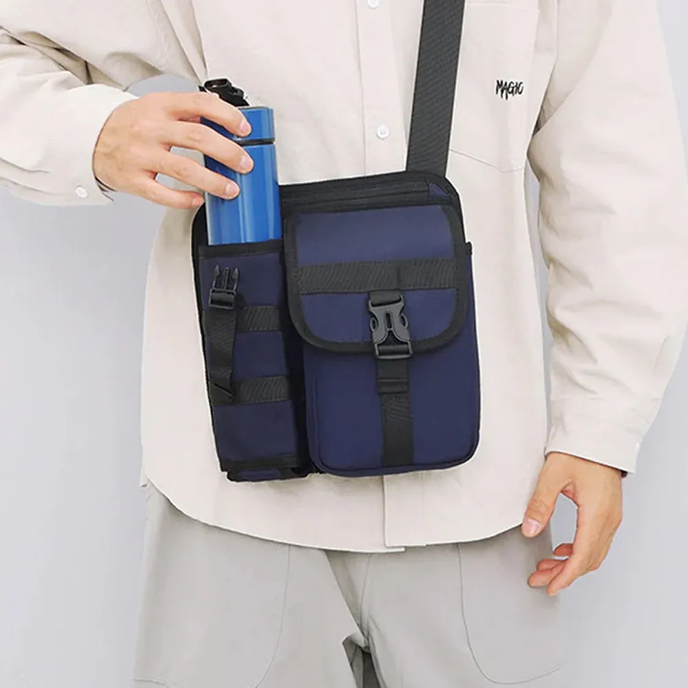 Waterproof Camping Wear Resistant Chest Crossbody Sling Shoulder Bags With Water Bottle Holder