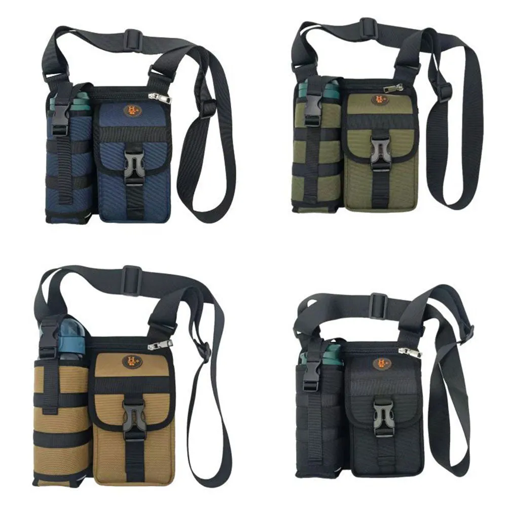 Waterproof Camping Wear Resistant Chest Crossbody Sling Shoulder Bags With Water Bottle Holder