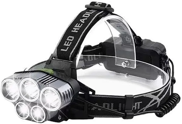 Waterproof Motion Sensor Head Lamp, Headlamps for Adults, Rechargeable Headlamp for Camping Cycling Hiking Hunting, Hard Hat Headlight, Camping Essentials Gear