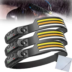 Wave-Pro 230° Ultra-Light Motion-Sensing Headlamp, 2025 New Rechargeable Headlamp, Wave-Pro 230°Headlight (3pcs)