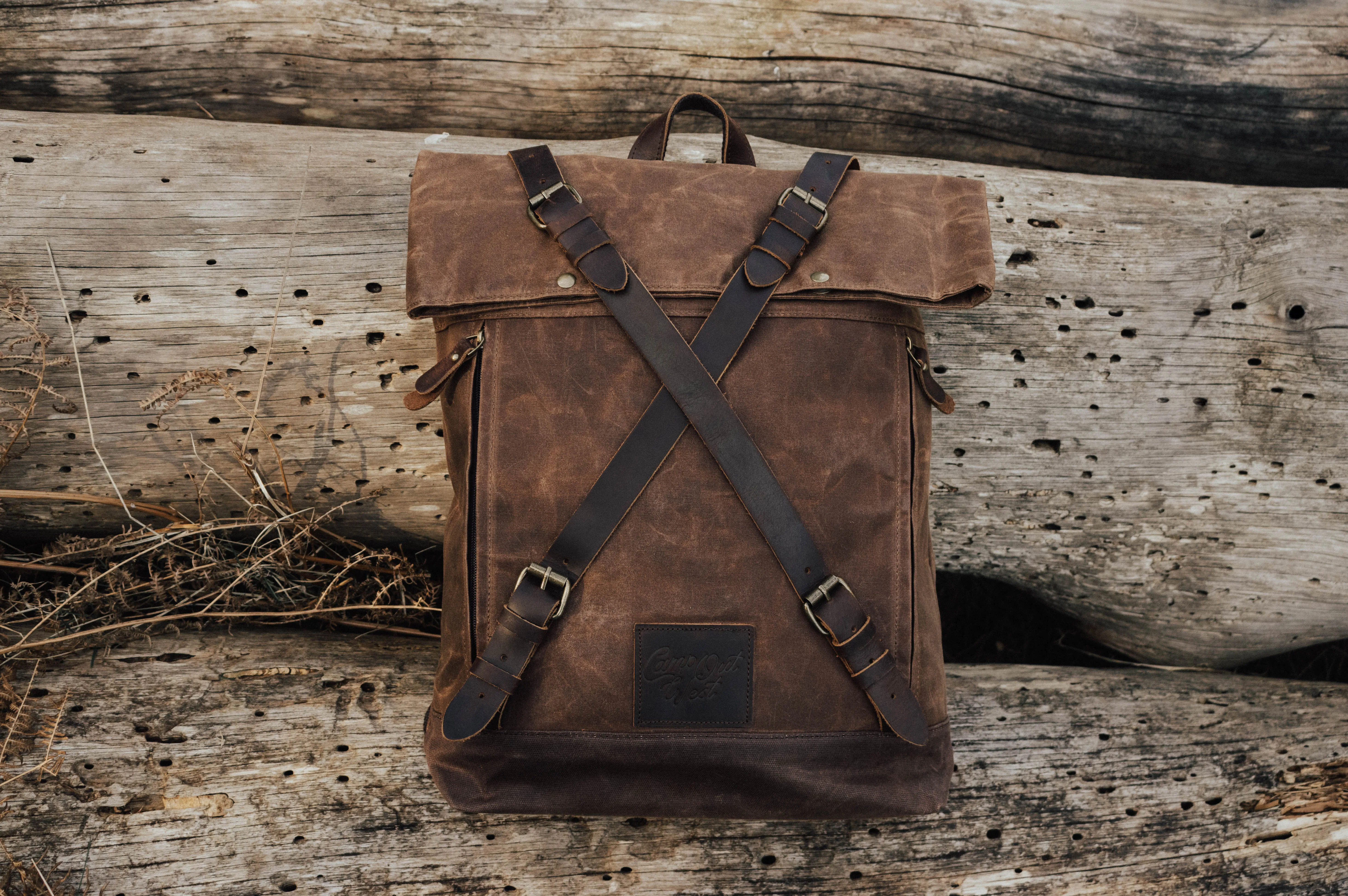 Waxed Canvas Backpack | Camp Out West Adventure Bag