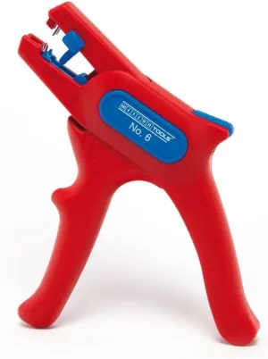 WEICON Wire Stripper No. 6 | for live working up to 1000 volts | Stripping tool for round cables | working range 0,2-6,0 mm² | VDE-Tested