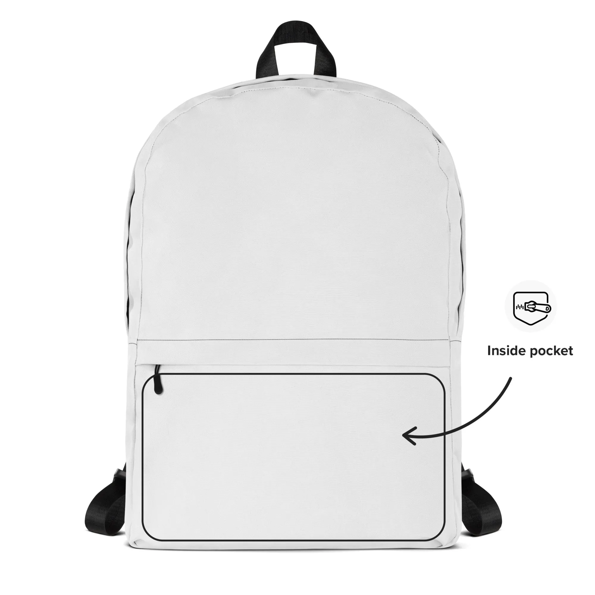WHITE - WATER-RESISTANT BACKPACK WITH LAPTOP POCKET