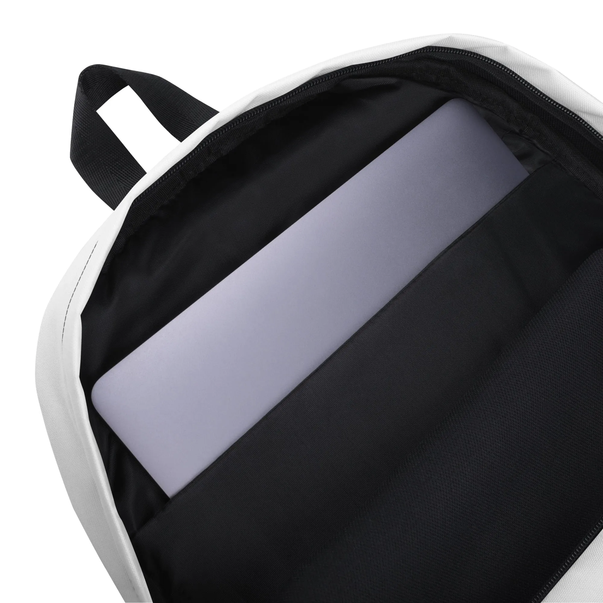 WHITE - WATER-RESISTANT BACKPACK WITH LAPTOP POCKET